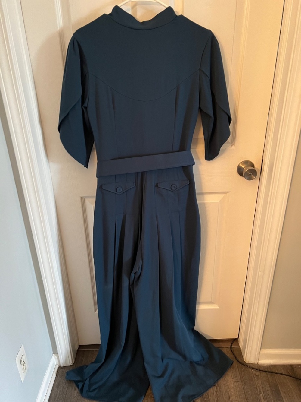 Anthropologie Miss Candyfloss Giada wide leg jumpsuit in teal - Picture 13 of 14
